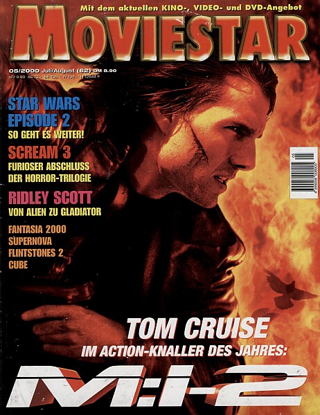 MOVIESTAR magazine side cover Issue 62 July/August 2000