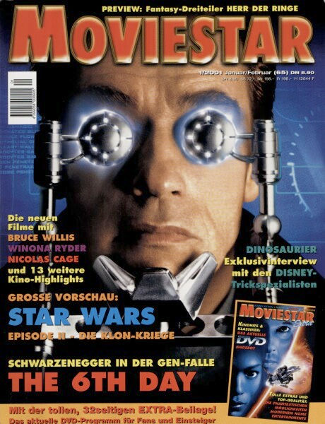 MOVIESTAR magazine side cover Issue 65 January/February 2001