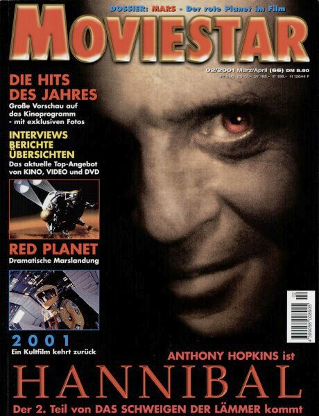 MOVIESTAR magazine side cover Issue 66 March/April 2001