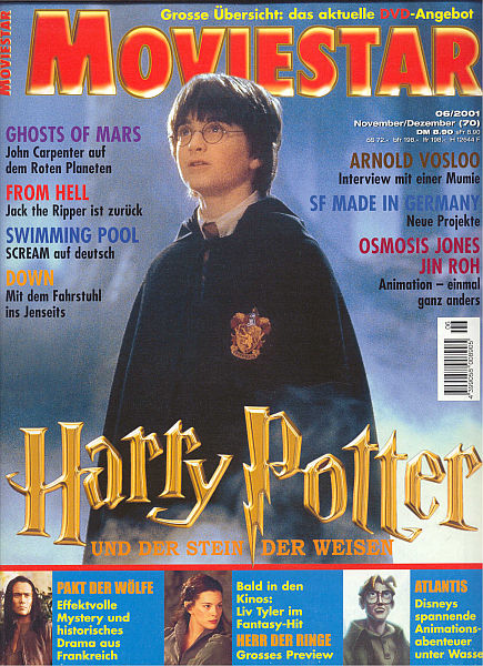 MOVIESTAR magazine side cover Issue 70 November/December 2001
