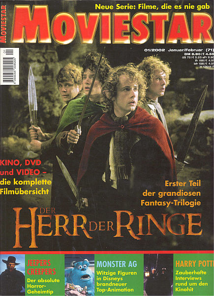 MOVIESTAR magazine side cover Issue 71 January/February 2002