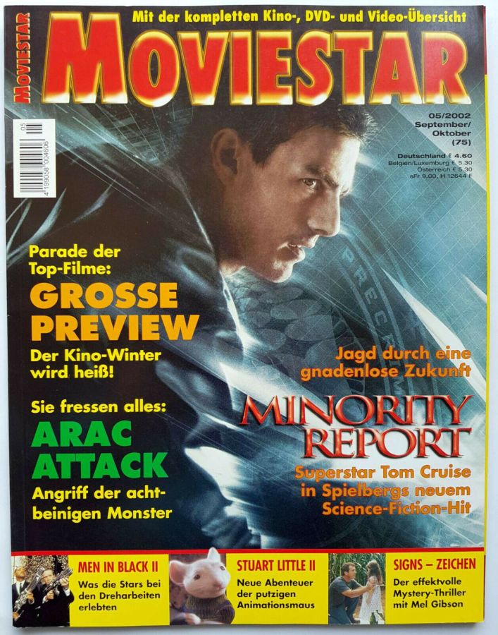 MOVIESTAR magazine side cover Issue 75 September/October 2002