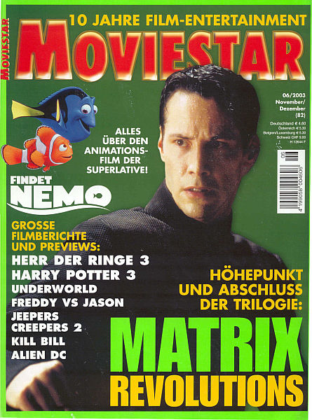 MOVIESTAR magazine side cover Issue 82 November/December 2003