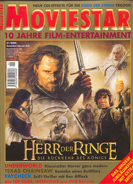 MOVIESTAR magazine side cover Issue 83 January/February 2004
