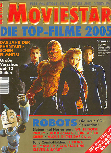 MOVIESTAR magazine side cover Issue 90 March/April 2005