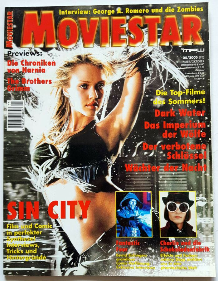 MOVIESTAR magazine side cover Issue 93 September/October 2005