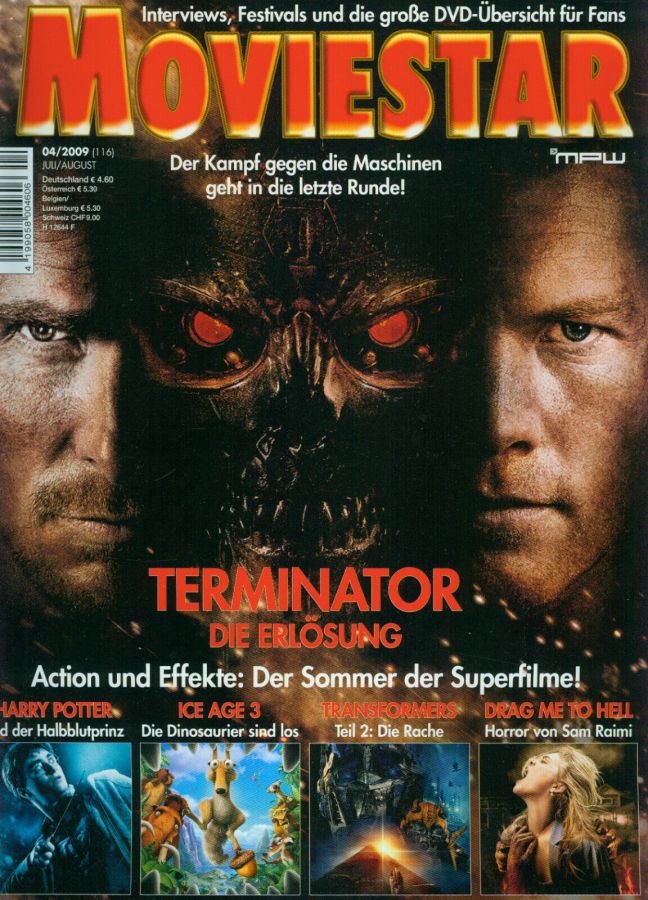MOVIESTAR magazine side cover Issue 116 July/August 2009