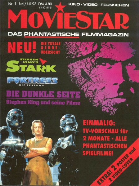 MOVIESTAR magazine side cover Issue 1 July/August 1993