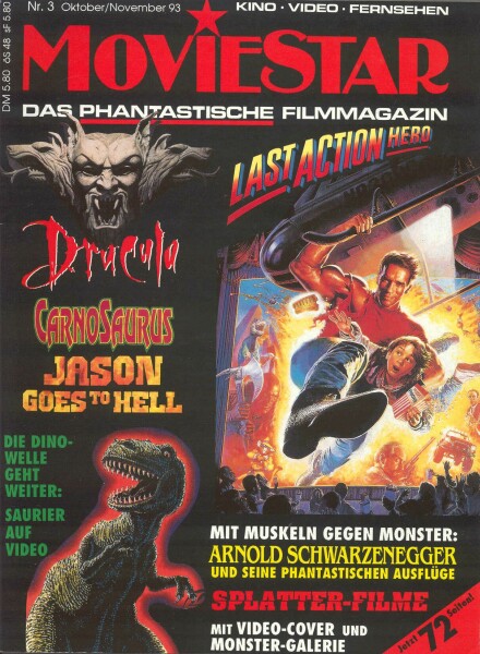 MOVIESTAR magazine side cover Issue 3 November/December 1993