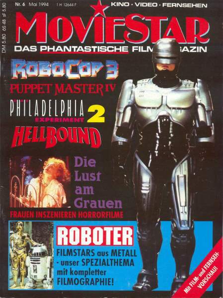 MOVIESTAR magazine side cover Issue 6 May/June 1994