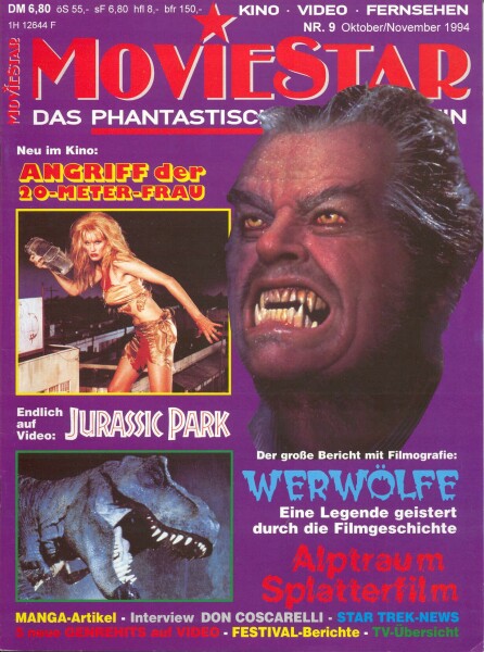 MOVIESTAR magazine side cover Issue 9 November/December 1994