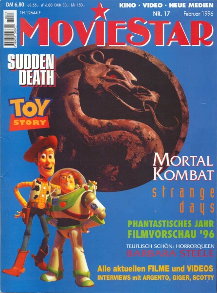 MOVIESTAR magazine side cover Issue 17 January/February 1996