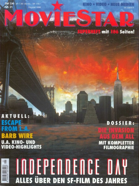 MOVIESTAR magazine side cover Issue 21 September/October 1996