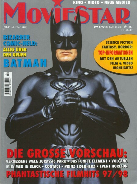 MOVIESTAR magazine side cover Issue 30 July 1997