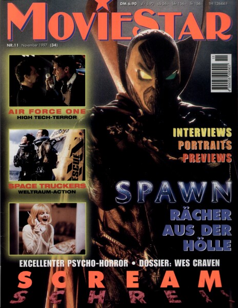MOVIESTAR magazine side cover Issue 34 November 1997