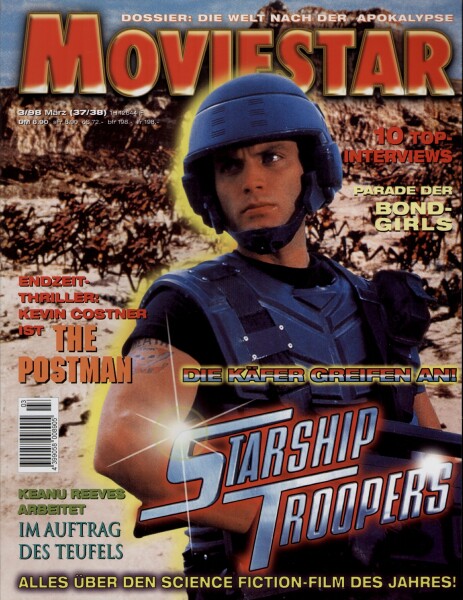 MOVIESTAR magazine side cover Issue 37/38 March 1998
