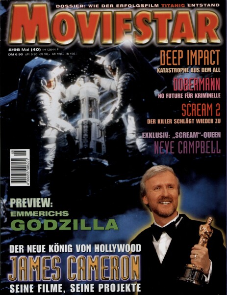 MOVIESTAR magazine side cover Issue 40 May 1998