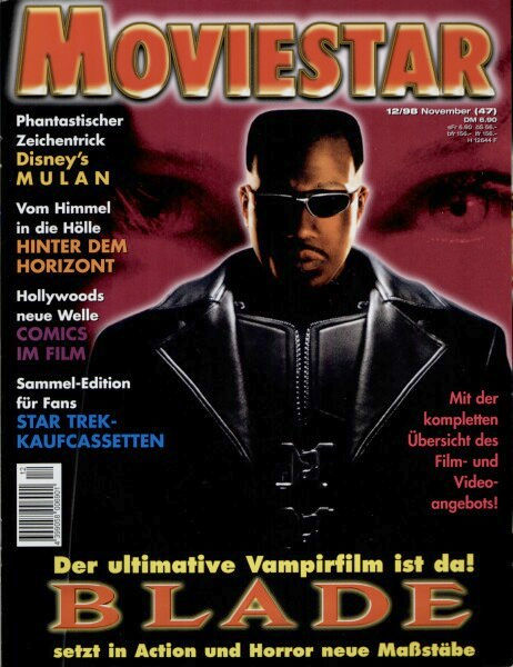 MOVIESTAR magazine side cover Issue 47 December 1998