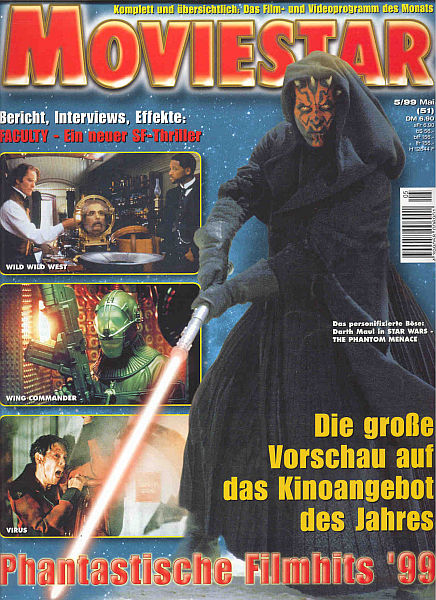 MOVIESTAR magazine side cover Issue 51 May 1999
