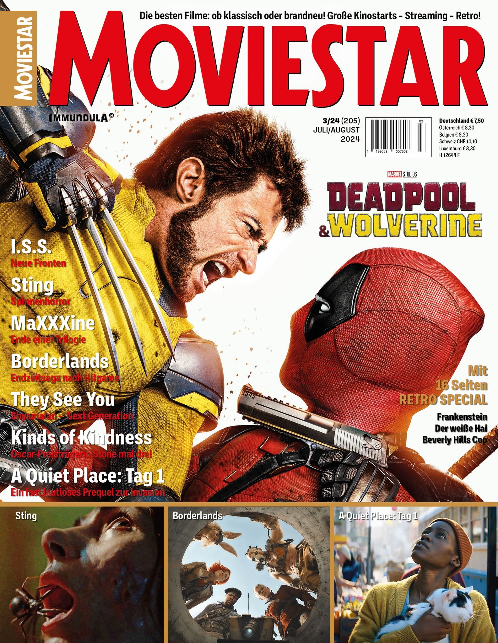 MOVIESTAR magazine side cover Issue 205  July/August 2024
