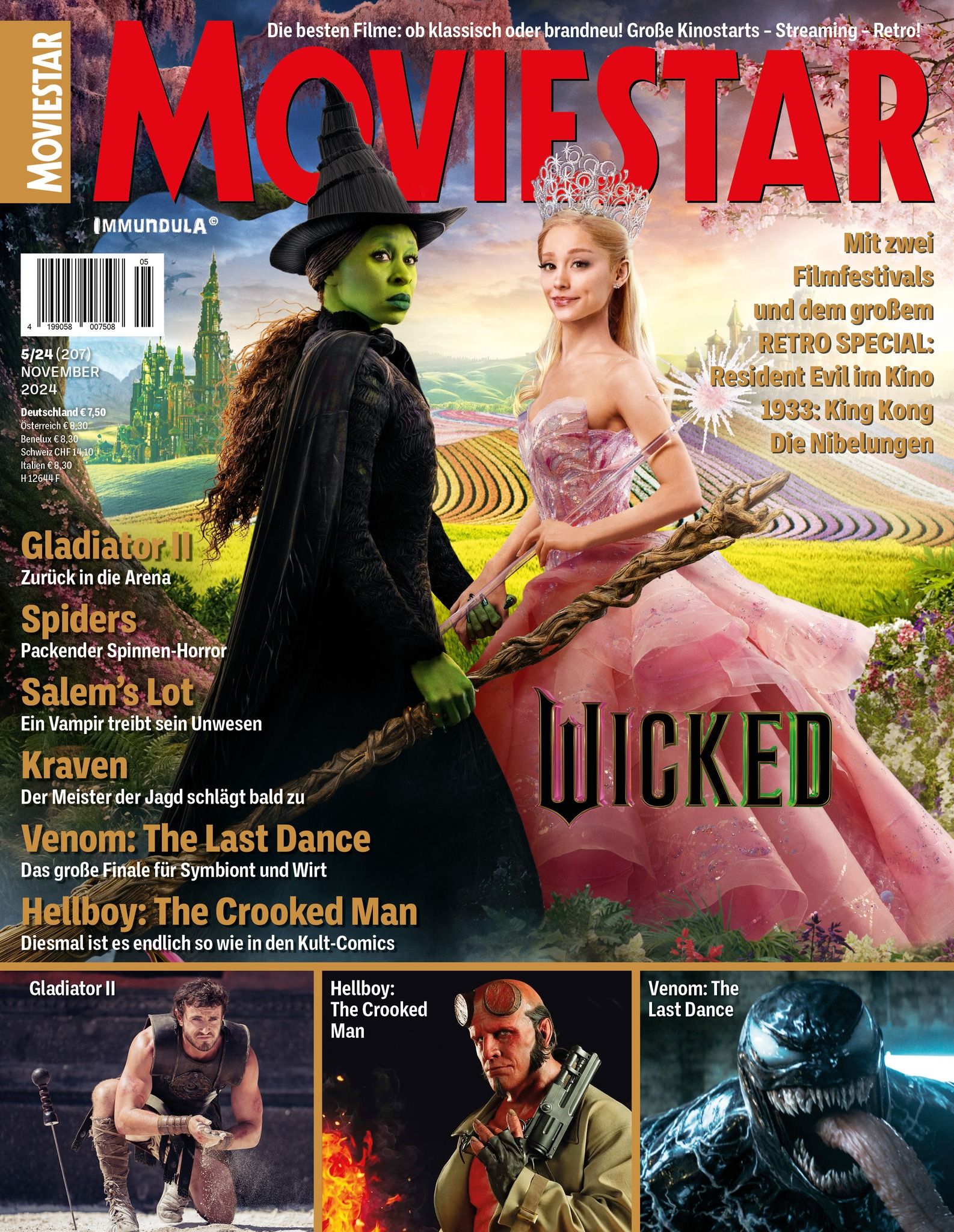 MOVIESTAR magazine side cover Issue 207  November/December 2024