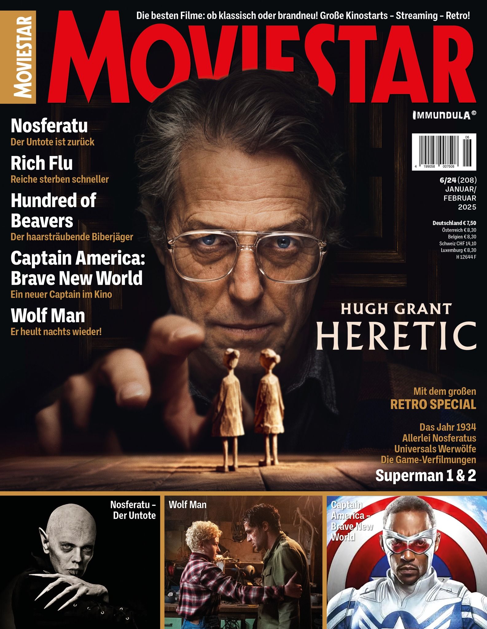 MOVIESTAR magazine side cover Issue 208  January/February 2025