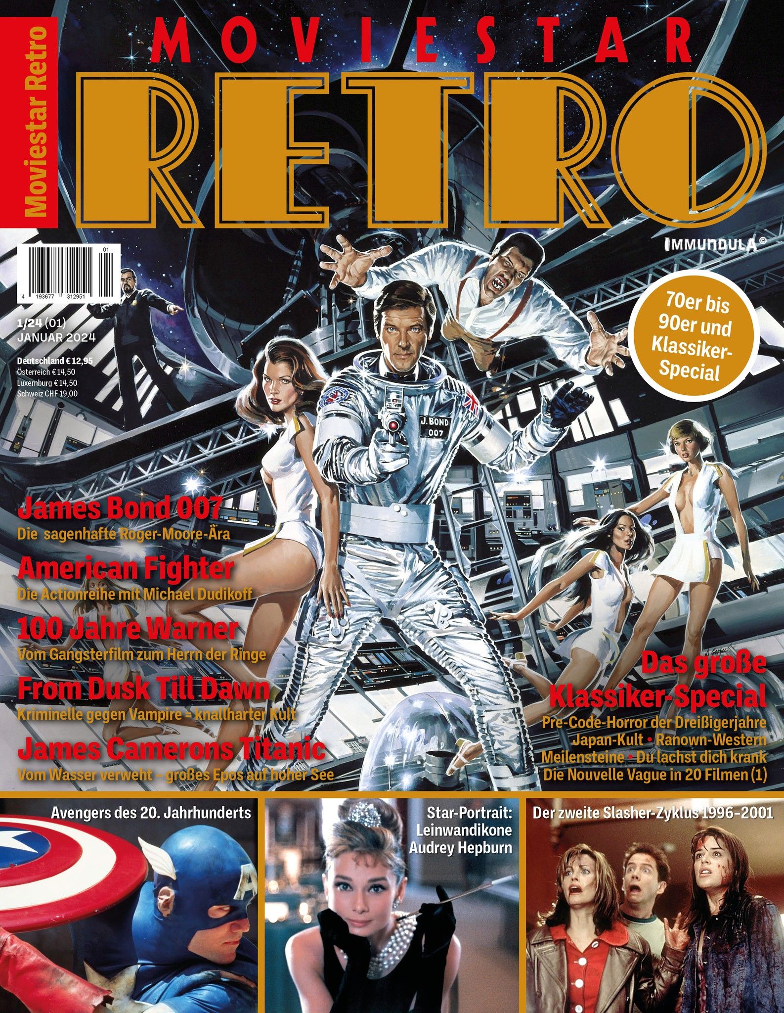 MOVIESTAR RETRO magazine side cover Issue 1  January 2024