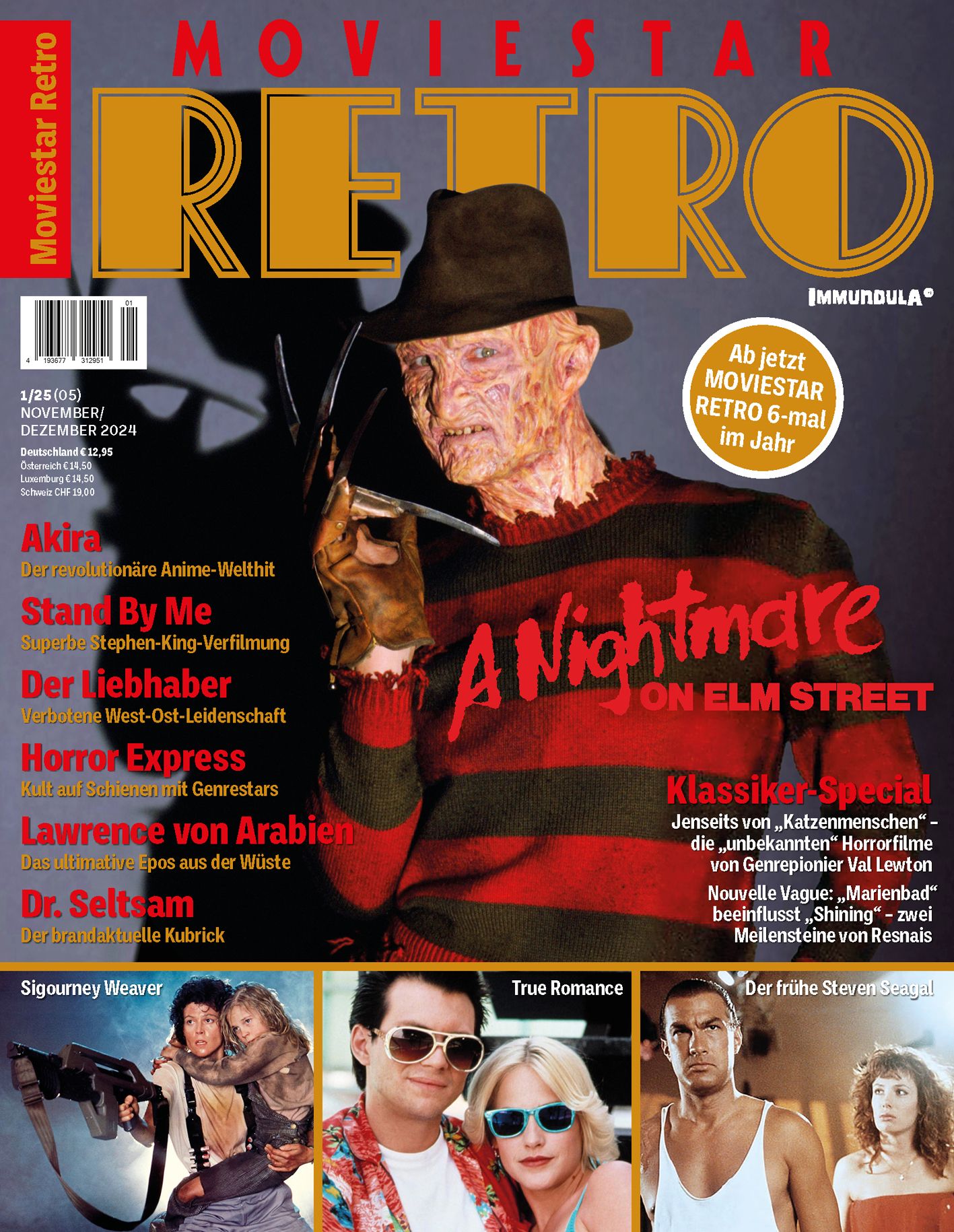 MOVIESTAR RETRO magazine side cover Issue 5  November/December 2024
