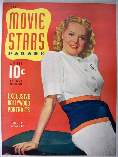 MOVIE STARS magazine side cover Issue 5 April 1941