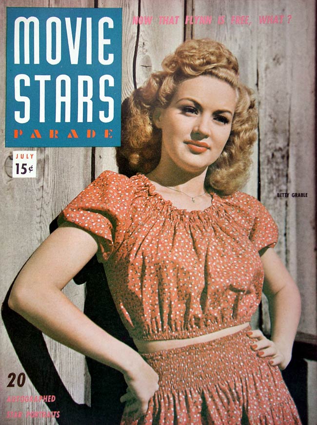 MOVIE STARS magazine side cover Issue 20 July 1942