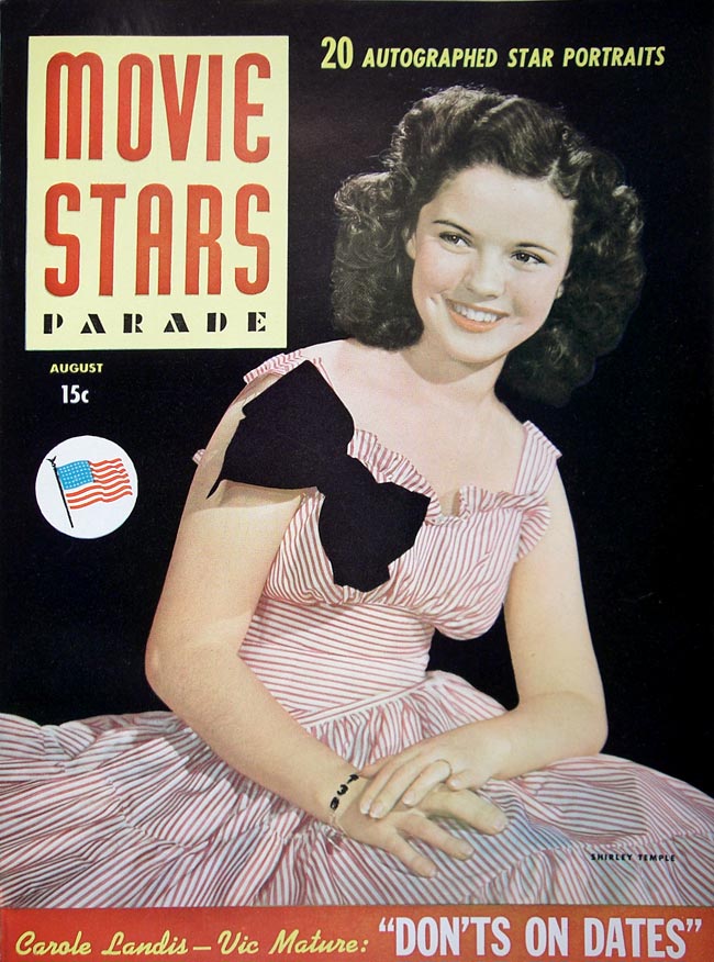 MOVIE STARS magazine side cover Issue 21 August 1942
