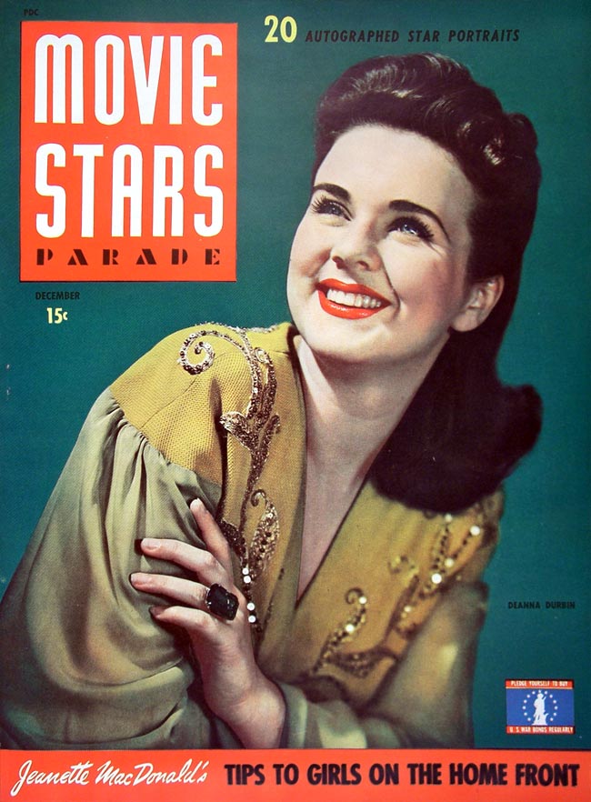 MOVIE STARS magazine side cover Issue 25 December 1942