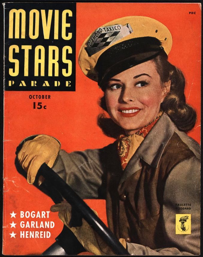 MOVIE STARS magazine side cover Issue 35 October 1943