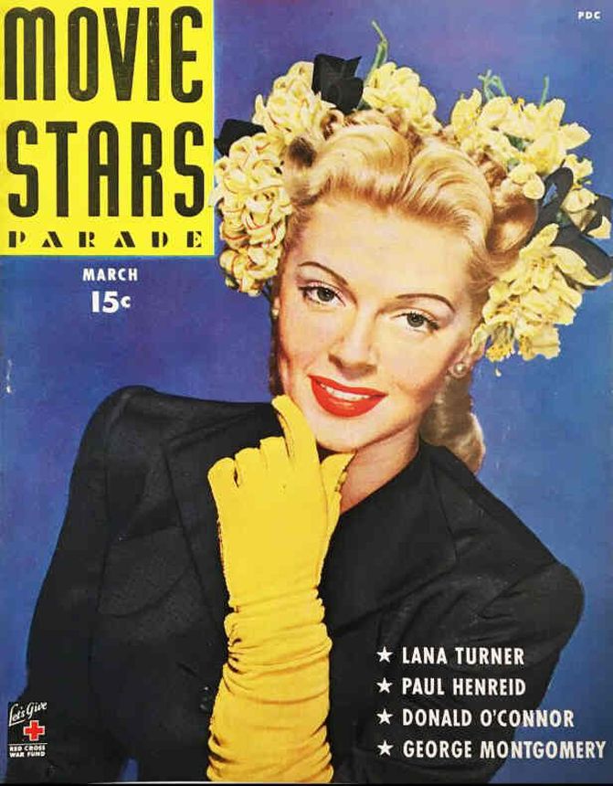 MOVIE STARS magazine side cover Issue 40 March 1944