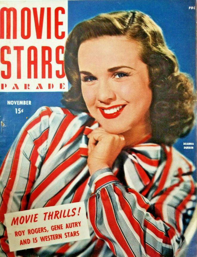 MOVIE STARS magazine side cover Issue 48 November 1944