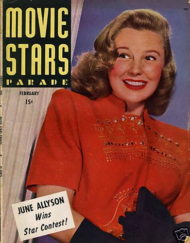 MOVIE STARS magazine side cover Issue 51 February 1945