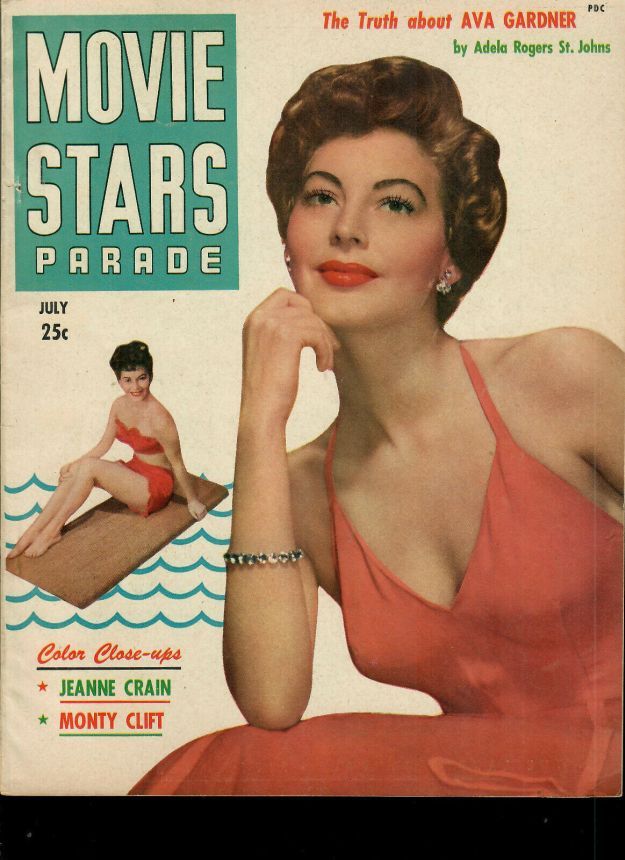 MOVIE STARS magazine side cover Issue 116 July 1950