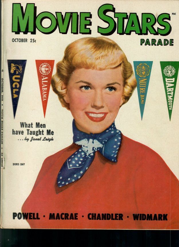 MOVIE STARS magazine side cover Issue 131 October 1951