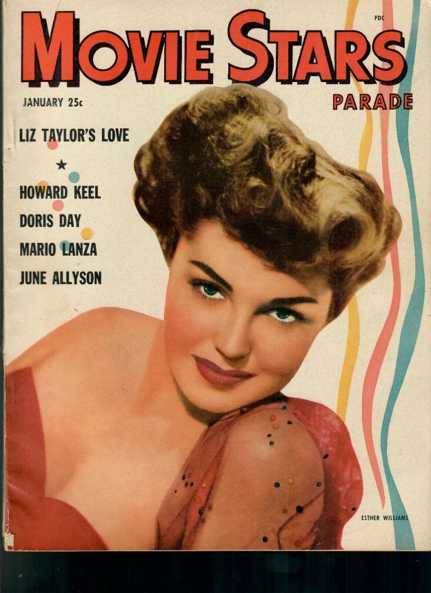MOVIE STARS magazine side cover Issue 134 January 1952