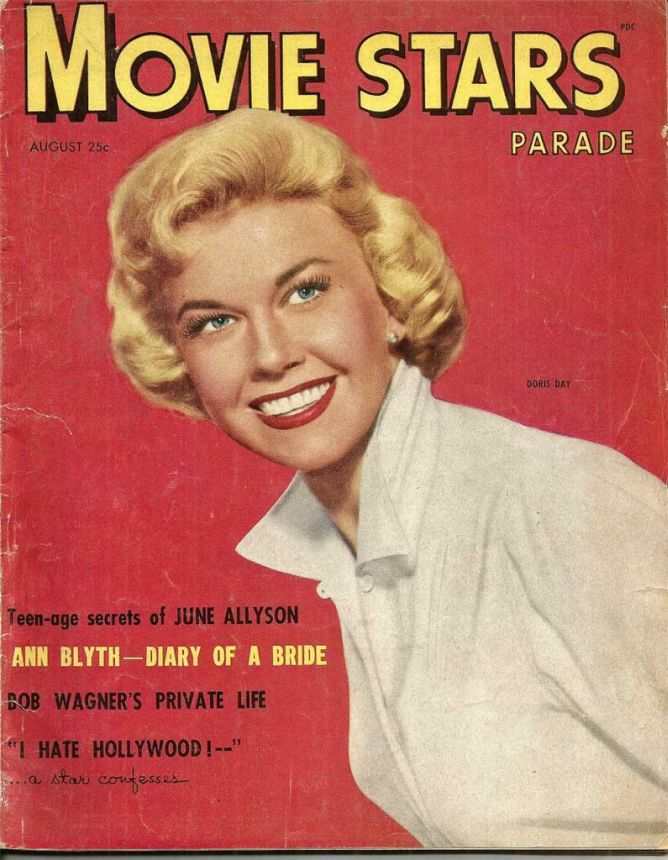 MOVIE STARS magazine side cover Issue 153 August 1953