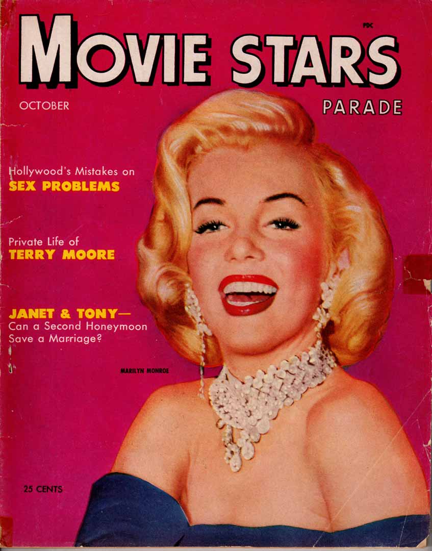 MOVIE STARS magazine side cover Issue 155 October 1953