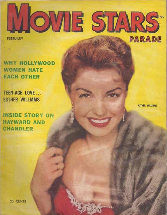 MOVIE STARS magazine side cover Issue 159 February 1954