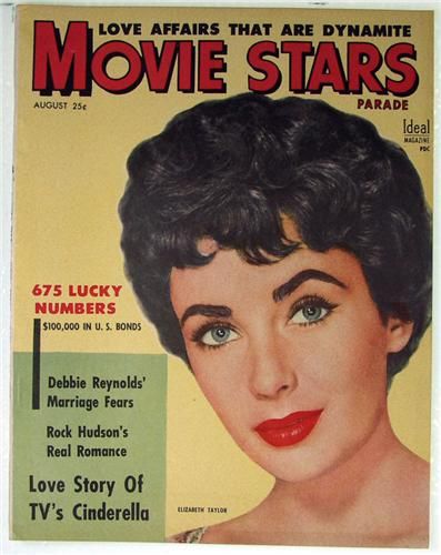 MOVIE STARS magazine side cover Issue 165 August 1954