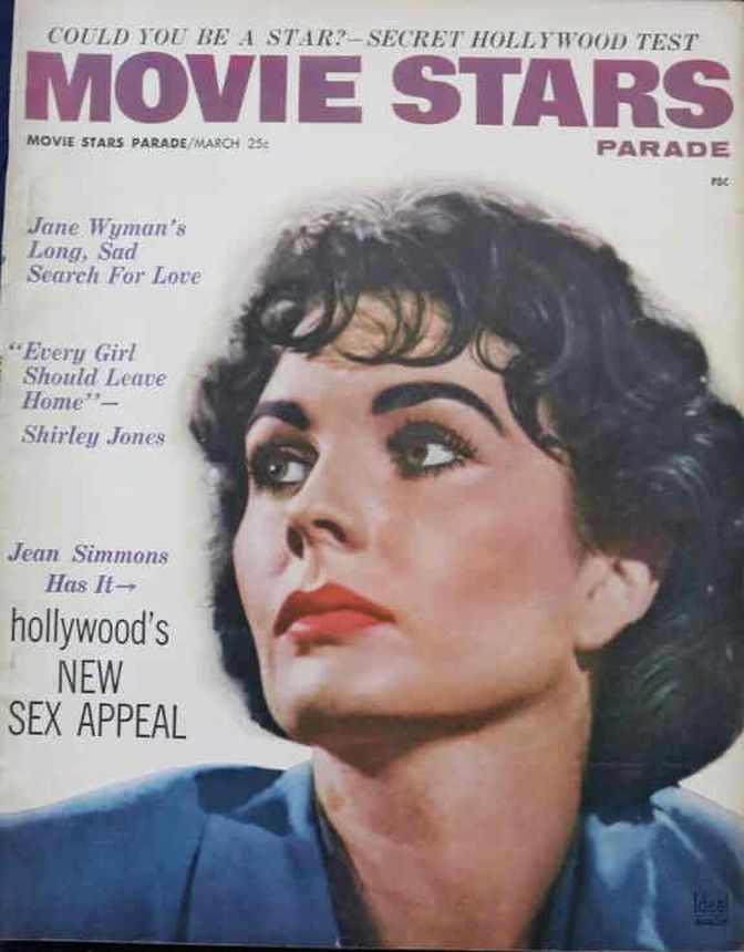 MOVIE STARS magazine side cover Issue 184 March 1956