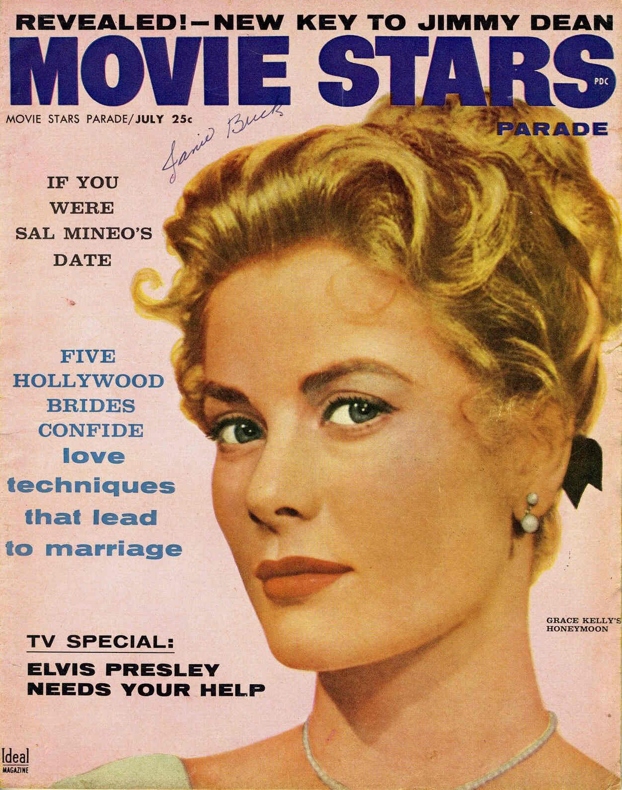 MOVIE STARS magazine side cover Issue 188 July 1956