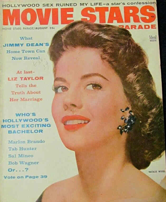 MOVIE STARS magazine side cover Issue 189 August 1956