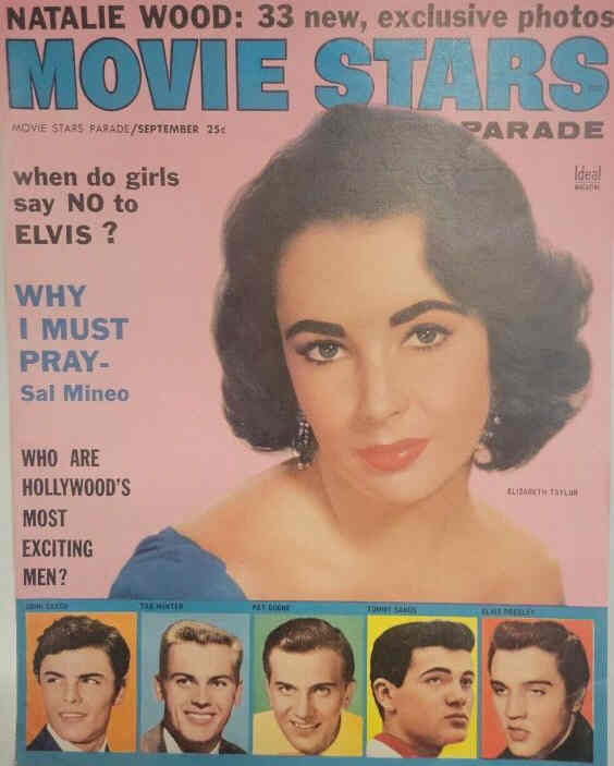 MOVIE STARS magazine side cover Issue 202 September 1957