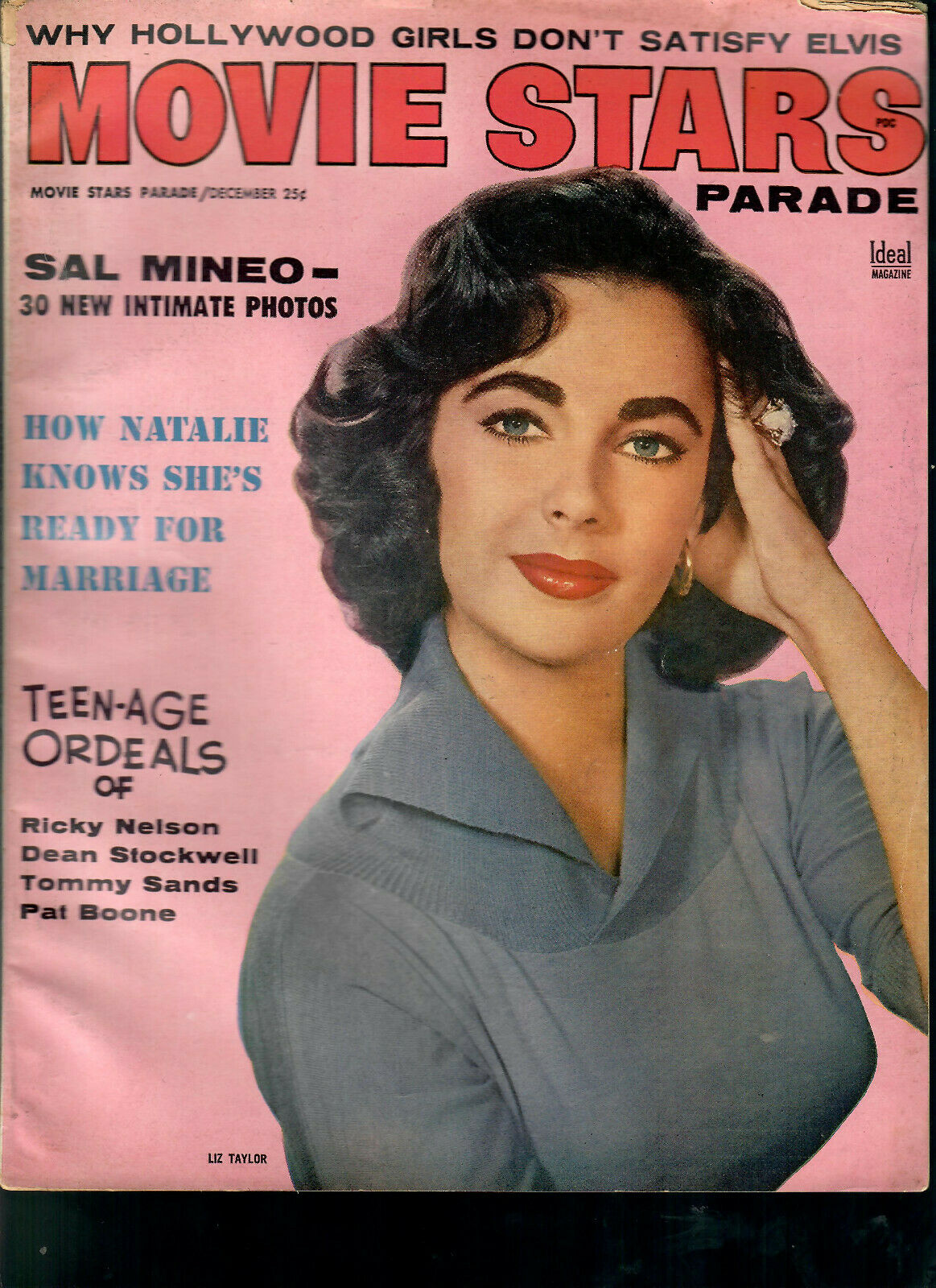 MOVIE STARS magazine side cover Issue 205 December 1957