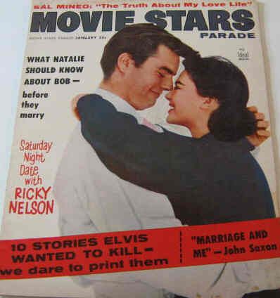 MOVIE STARS magazine side cover Issue 206 January 1958