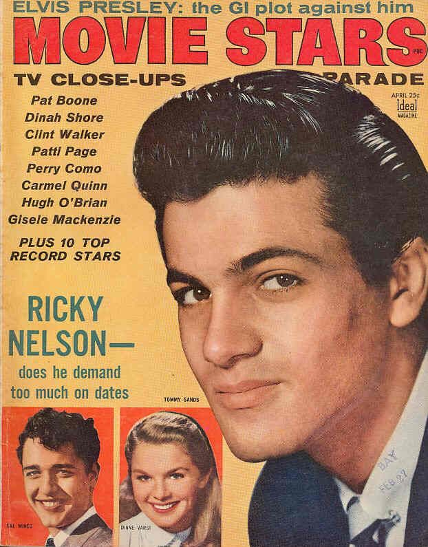 MOVIE STARS magazine side cover Issue 209 April 1958